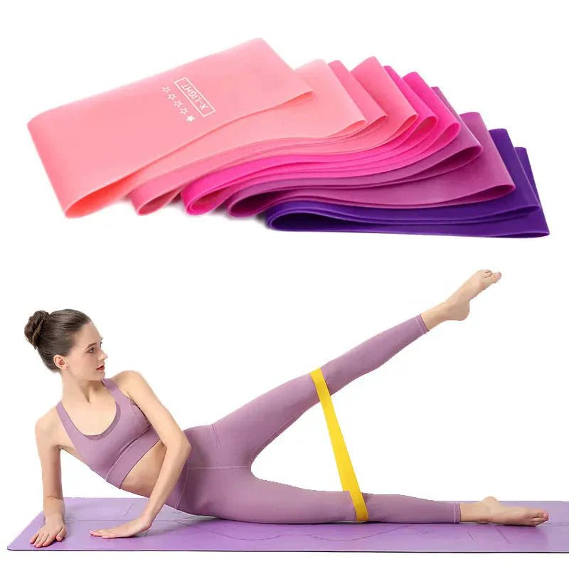 Elastic Resistance Bands Set for Yoga, Pilates, and Strength Training - 5 - Pack - Meta Máxima