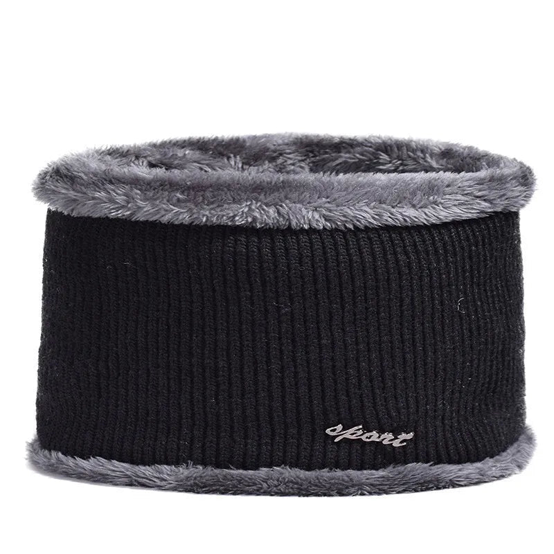 New Winter Men'S Hat – Outdoor Ear Protection Warm Knitted Cap with Windproof Visor, Thick Bicycle Scarf Cap for Men - Meta Máxima