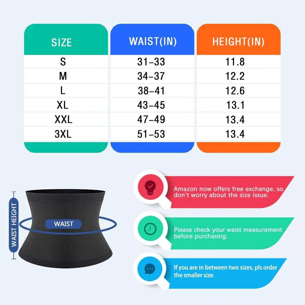 Sauna Waist Trimmer Belt for Men - Meta Máxima