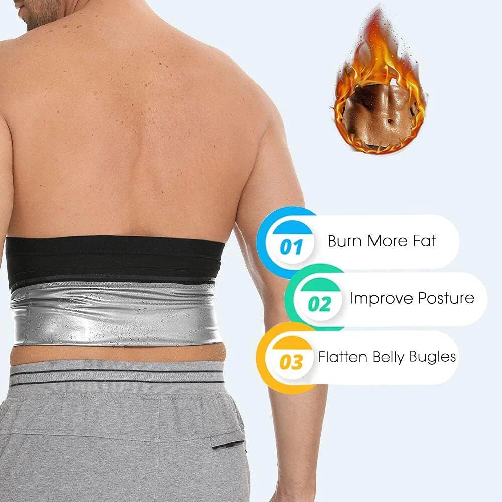 Sauna Waist Trimmer Belt for Men - Meta Máxima