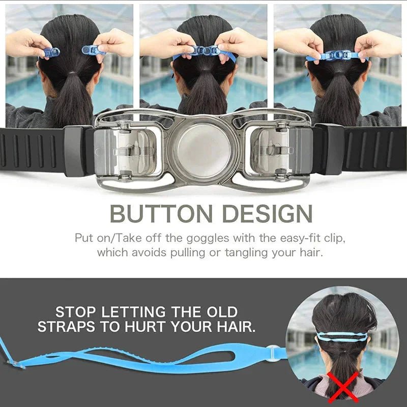 Swimming Goggles for Men & Women – Anti - Fog UV Protection, Waterproof, Adjustable Silicone Swim Goggles for Adults & Kids - Meta Máxima