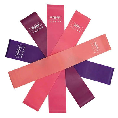 Elastic Resistance Bands Set for Yoga, Pilates, and Strength Training - 5 - Pack - Meta Máxima