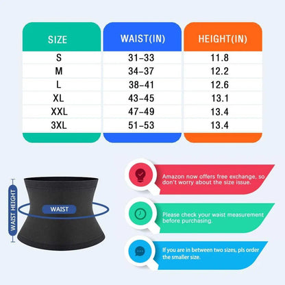 Sauna Waist Trimmer Belt for Men - Meta Máxima