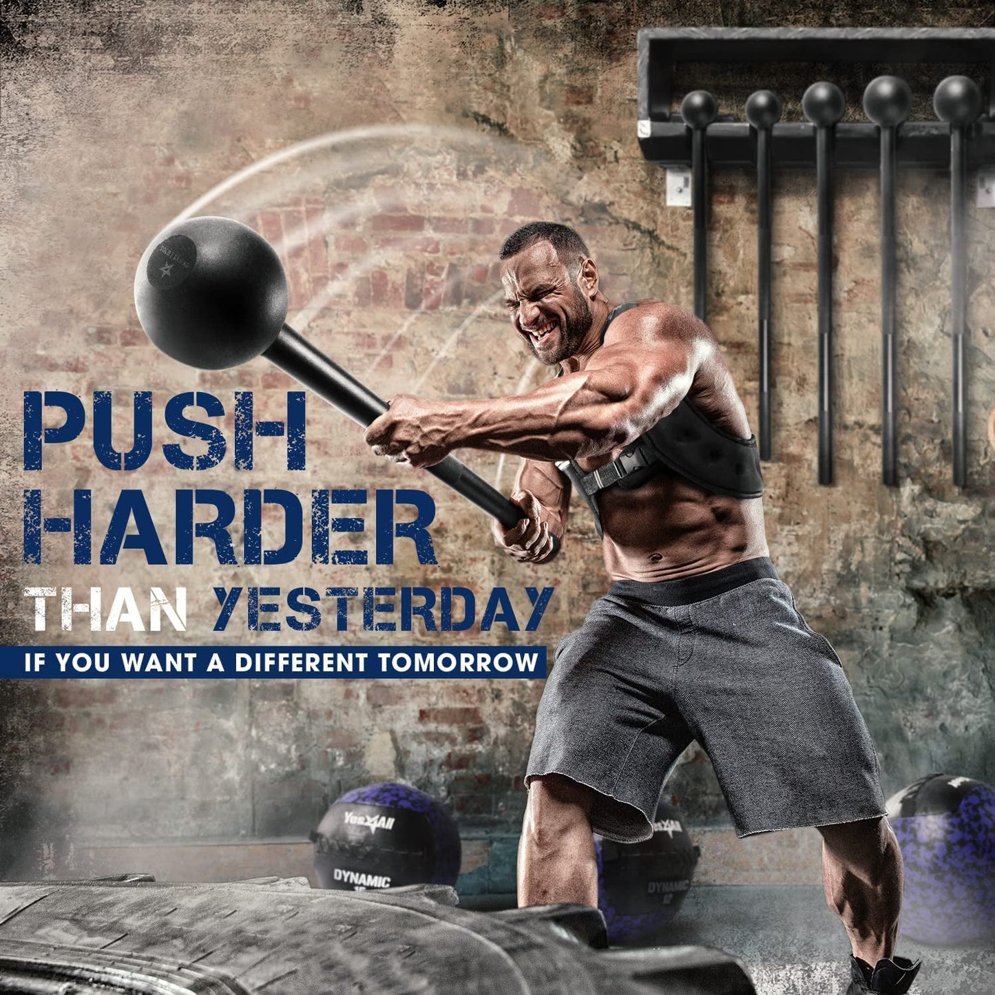 Steel Mace Bell for Strength Training - Support Full Body, Muscles, Shoulder, Grips & Forearms Workouts to Rehabilitation, Stretching 5, 7, 10, 15, 20, 25, 30Lb for Woman & Man - Meta Máxima