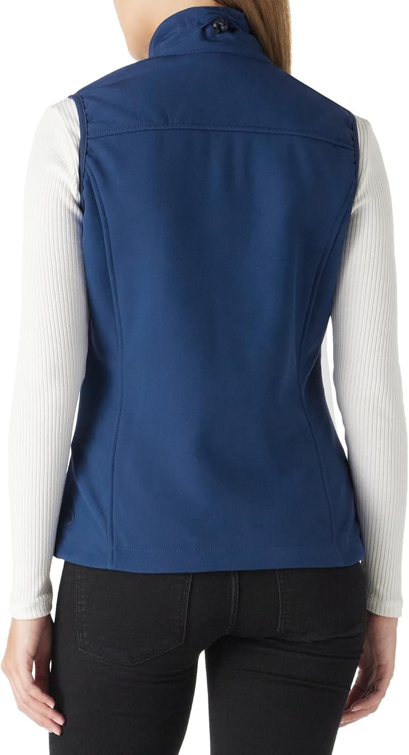 Women'S Lightweight Softshell Vest Windproof Fleece Lined Zip up Sleeveless Jacket for Running Hiking Golf - Meta Máxima